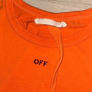OFF-WHITE X VLONE CREWNECK ORANGE LONGSLEEVE SIZE L
